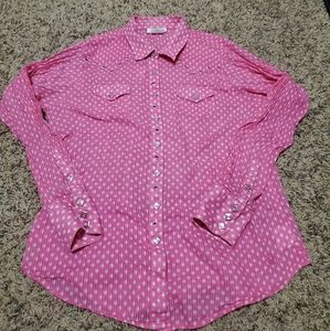 Ariat women size large pink shirt